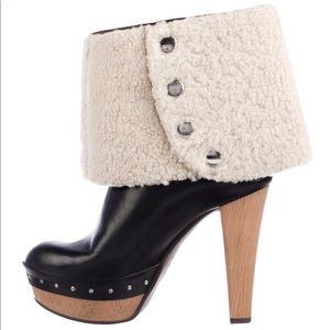 Marni black platform clogs